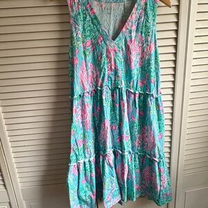 Lilly Pulitzer Pink and Blue Floral Dress